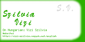 szilvia vizi business card